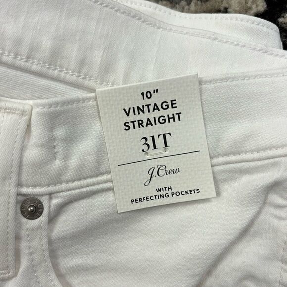 J. Crew Tall 10" vintage slim-straight jean in white* - Picture 6 of 8